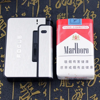 Naujas 1pcs Automatinė aliuminio lydinio Cigarečių Dėžutė Balionėlis Cigarečių Atveju Lengvesni Atveju 10 Cigarečių Rūkymas Vamzdis JD001