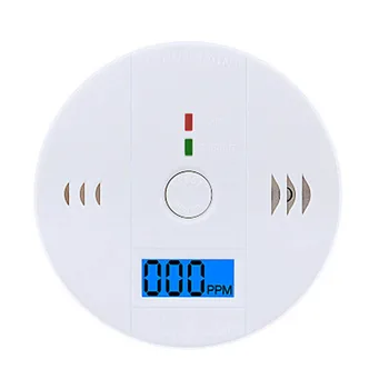 Anglies monoksido signalizacijos namų LCD ekranas signalizacijos CO mėlyna dūmų aptikimo anglių viryklė korio dūmų detektorius, skirtas namų saugumą