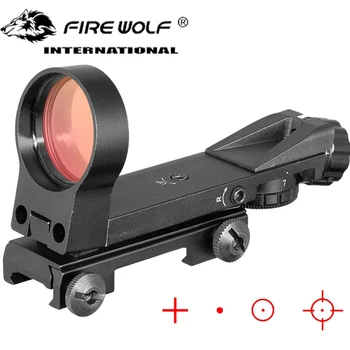 Taktinis 1X30 Karšto 20mm Geležinkelių Riflescope Medžioklės Optika Holografinis Red Dot Akyse Reflex 4 Tinklelis Taktinis taikymo Sritis Kolimatorius Akyse
