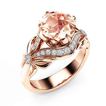 Derliaus Deimantų 18K Rose Aukso Žiedas, Brangakmenis Vestuvinį Žiedą, Moterims, grynas topazas bague anel Papuošalai anillos de Bizuteria Akmuo