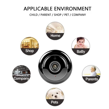 1080P WIFI Kamera Home Security Belaidės Mini Wifi Kamera HD Dviejų krypčių Naktinio Matymo Vaizdo Namų Apsaugos Kamera, WIFI Smart Home
