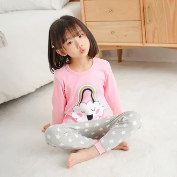 2020 M. Pavasarį Vaikai Pižama Gyvūnų Animacinių Filmų Sleepwear Vaikams Drabužių Nustatyti Rudenį Pižamos Vaikams, Vaikiška Kūdikis Sleepwear Berniukų, Mergaičių