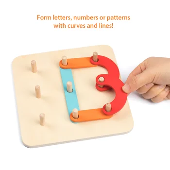 1 Set Montessori Kūdikių Žaislai, Mediniai DIY Raidžių Skaičius Statybos Įspūdį Krovimas Žaislo Formos, Spalvos Rūšiavimo Žaidimas Vaikams Gyvenimą