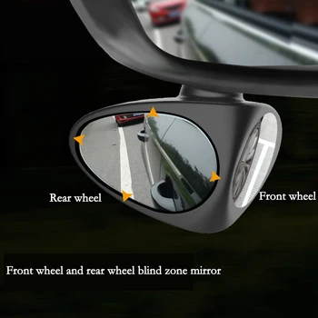 1Pair 360 Laipsnių Automobilių aklojoje Veidrodžių Išgaubti Sukiojamomis 2 Pusėje Automibile Šildomi Galinio vaizdo Veidrodis automobilių Stovėjimo aikštelė