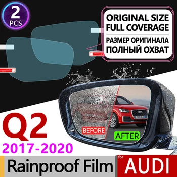 2vnt Audi Q2 2017 2018 2019 2020 Pilnas draudimas Anti Rūko Kino galinio vaizdo Veidrodis Rainproof Folijos Aišku, Filmų Priedai