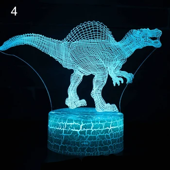 3D LED Nakties Šviesos Lempos Dinozaurų Serijos 3D Naktį šviesos Nuotolinio Valdymo stalinės Lempos Žaislai Dovana vaikas Namų Puošybai