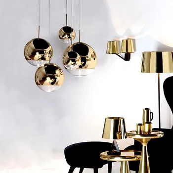 Šiuolaikinio Meno Aukso Kabo Lempa Dizaino Stiklo Kamuolys LED Sieniniai šviestuvai Veidrodis Atspalvį Miegamasis Baras Kambarį Šviesos Armatūra