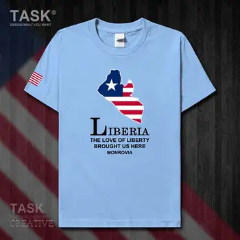Liberija Liberijos LBR Bruklainas mens nauji marškinėliai Mados viršūnes Trumpas Rankovės sporto drabužiai nacionalinė komanda vasarą medvilnės marškinėliai 50