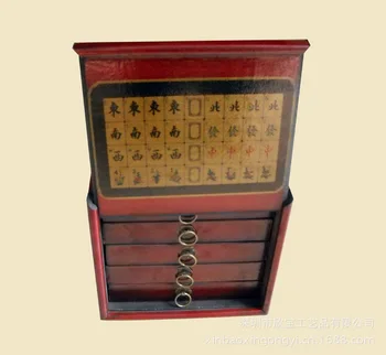 Rankų nešiojamas mahjong lauke, senovinių amatų mahjong lauke, high-end verslo dovanų mahjong dėžutę
