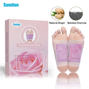 Sumifun 12Pcs/Box Rose Detox Foot Patch eterinis Aliejus, Originalus Kinijos Natūralios Medicinos Gipso K04001