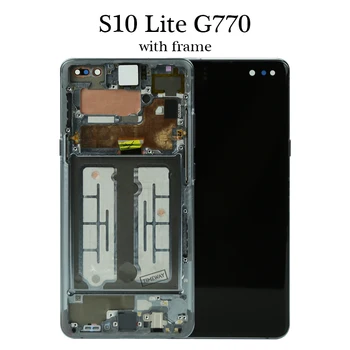 Naujas OEM Samsung S10 lite G770 LCD Dispaly AMOLED Su Rėmo Su Jutiklinio Ekrano Surinkimo Samsung S10 lite G770 LCD Ekranas