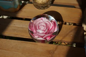 Stiklo, krištolo rutulį Dirbtinių Gėlių vestuvių dovanos modeliavimas amžinąjį gyvenimą rožės kamuolys širdies formos spalvotų neprivaloma
