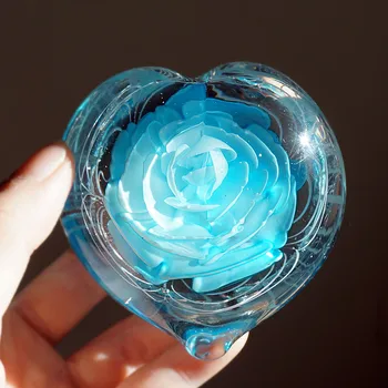 Stiklo, krištolo rutulį Dirbtinių Gėlių vestuvių dovanos modeliavimas amžinąjį gyvenimą rožės kamuolys širdies formos spalvotų neprivaloma