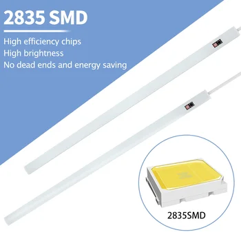 5V Smart Ranka Valyti indukcinės Lempos LED Kabinetas Šviesos USB 20/30/40/50cm Didelio ryškumo Sienos Lempos Virtuvės, Miegamojo Spinta