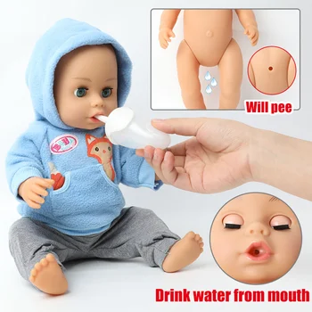 46 CM tikroviška bebe atgimsta lėlės 18 colių vandeniui atsparus Silikoninis Realistinis naujagimis Baby doll Šėrimo butelis Drabužių nustatyti žaislai vaikams