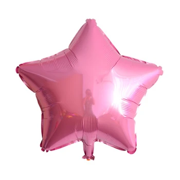 12PCS Baby Shower 18 colių Pink, White Star Helio Folija Balionai Merginos Laimingas Gimtadienio Atsargų 1st Šalies Apdaila Oro Kamuolys