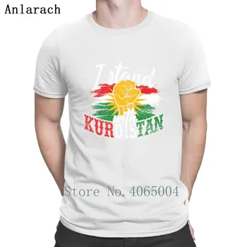 Aš Stoviu Su Kurdistano T Shirt Slim Apvalios Apykaklės Grafinis Megzti Pavasarį, Rudenį Medvilnės New Style 