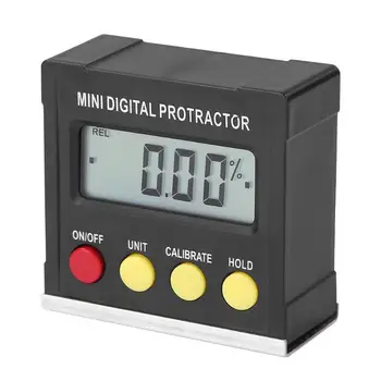 360 Laipsnių Mini Skaitmeninis Matlankis Elektroninių Inclinometer Lygio Langelis Magnetinis pagrindas LCD Ekranas Matlankis Matavimo Įrankiai