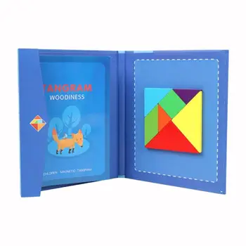 Vaikams Žaislas, Medinės 3d Magnetinio Tangram Dėlionės Mokymo Žaidimas Kūdikių Mokymosi Švietimo Piešimo Lenta Žaislai