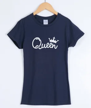 Vasaros moterų marškinėliai 2019 naują atvykimo trumpas rankovės O-kaklo moterų marškinėliai Karalienės Karūnos Princesė Kawaii t top marškinėliai tee harajuku