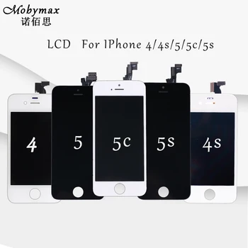 Kokybės AAA+++ Touch Ekrano iPhone 4, 4S, 5 5s 5c LCD Ekranas Nemokamas Pristatymas su dovanomis touch sklandžiai