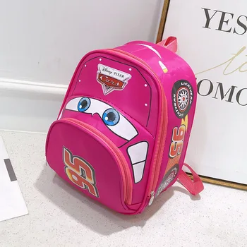 Vaikų automobilių kuprinė darželyje, berniukas, mergaitė McQueen rankinėje mokyklos maišą animacinių filmų pečių maišą knygų studentų krepšys