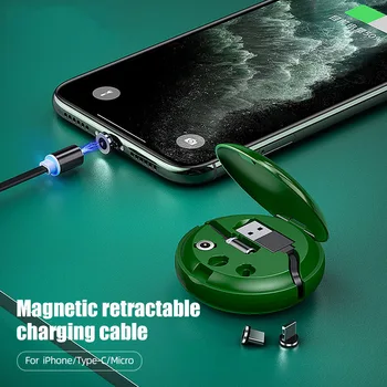 FLOVEME Magnetinio USB Greito Įkrovimo Kabelis iPhone 7 8 X XS 11 12 Pro Max 