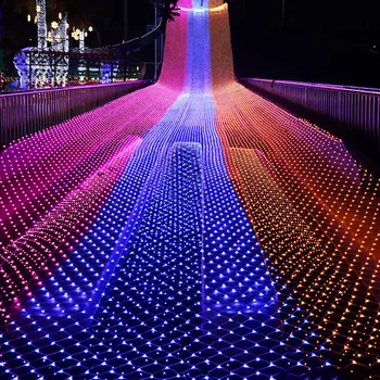 Thrisdar 200 LED Grynasis Žiburiai Kalėdų String Žibintai Žvejybos Net Akių Pasakos Šviesos Vestuves Xams Medžio Užuolaidų Šviesos Girlianda