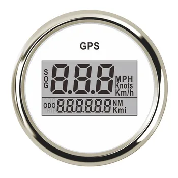 Jūrų Motociklo GPS Spidometro 0 - 999 mazgų Skaitmeninis Valtis Odometerfor Honda civic golf 4 52mm Automobilio Spidometras 12V 24V