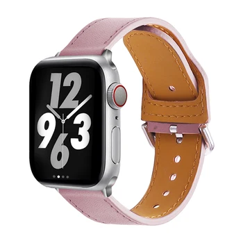 Natūralios odos kilpa dirželis apple watch band 42mm 44mm series 5 4 watchband 38mm 40mm iwatch 3 21 correa apyrankę Priedai