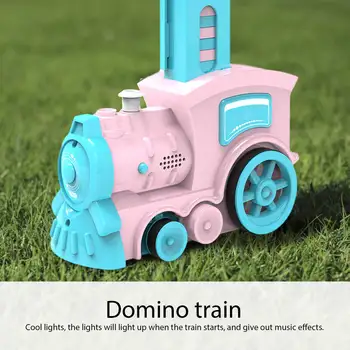 Vaikai Domino Traukinio Žaislų Trinkelių Rinkinys su Šviesos Skamba juokingai Montessori Ugdymo Ankstyvo Vystymosi Žaislas Vaikams, Dovanos