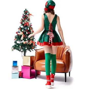 Sexy Christmas Elf Cosplay Kostiumų Moterų Kalėdinių Kostiumų Suaugusiems