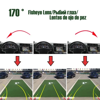 Naktinio Matymo Galinio vaizdo Kamera Mercedes Cla W117 A-Klasės W176 W166 2013-2016 M. Kamieno Rankena 170° Fisheye objektyvas Automobilio Trajektoriją