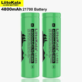 2020 LiitoKala Lii-48S), 3,7 V 21700 4800mAh, li-lon Akumuliatorius 9.6 galia 2C Normų Įvykdymo trijų komponentų ličio baterijos