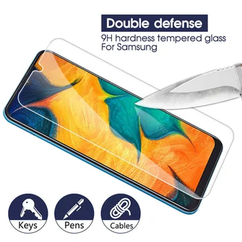 10vnt/daug 9H Aišku, Grūdintas Stiklas Samsung A10 20 30 40 50 A60 70 90 A51 A71 A91 2.5 D Glass Screen Protector Apsauginė Plėvelė