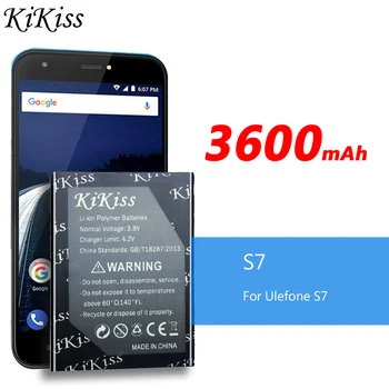 KiKiss Bateriją Autentiški 3600mAh Už Ulefone S7 Li-jonų Polimerų Įkraunamą Už Ulefone S7 Telefono Baterijos