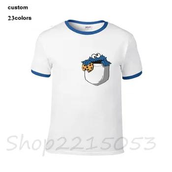 Mielas Cookie Monster Marškinėliai Vyrams Trupinius Mano Kišenėje Homme žaidimas Kaklo O Trumpas Rankovės Tshir Karšto Pardavimo Suaugusiųjų Streetwear T-Shirt
