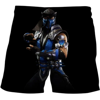Kovos Žaidimas Mortal Kombat 3D Spausdinimo Trumpas Glaudės Vyrams, Atsitiktinis Streetwear Paplūdimio Šortai, Mados maudymosi Kostiumėliai, Kelnės Valdybos Trumpas Dugnas
