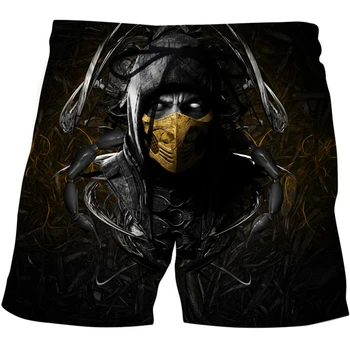 Kovos Žaidimas Mortal Kombat 3D Spausdinimo Trumpas Glaudės Vyrams, Atsitiktinis Streetwear Paplūdimio Šortai, Mados maudymosi Kostiumėliai, Kelnės Valdybos Trumpas Dugnas