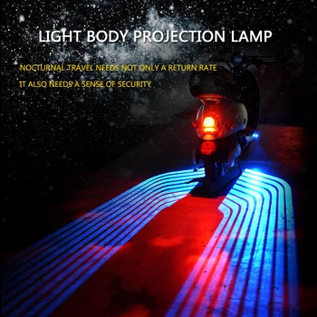 CARCTR Universalus Motociklas Projekcija, Lempos, Sparnai, Lempos, LED Lempos Sveiki Projektorius Vaiduoklis Šešėlis Motociklo LED užpakalinis žibintas
