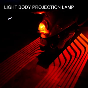 CARCTR Universalus Motociklas Projekcija, Lempos, Sparnai, Lempos, LED Lempos Sveiki Projektorius Vaiduoklis Šešėlis Motociklo LED užpakalinis žibintas