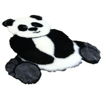 90*120cm Panda modelio gyvūnų Spausdinti Kilimų Aksomo Imitacija Odos Kilimai Kailinių Gyvūnų Formos Kilimai Non-slip Mat vaikai kambario dekoro