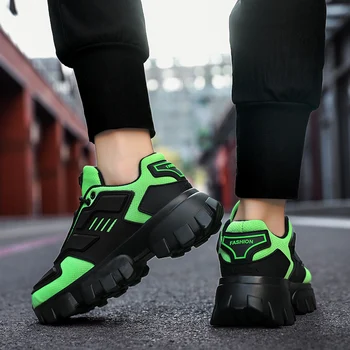 TUINANLE Sportbačiai Moterims Platforma Green Lady 2021 Mados Batai Pavasario/Rudens Juoda Pleišto Vyrų Kvėpuojantis Veikia Spalvinga Sneaker