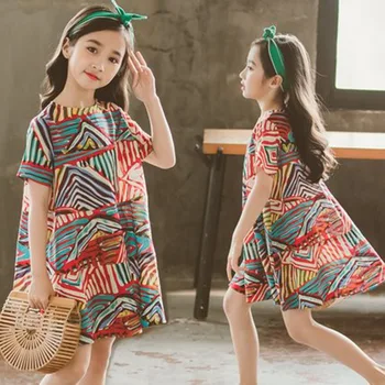 Vaikai Suknelės Mergaitėms Vasaros Princesė Dress Kinijos Baby Girl Drabužiai 6 7 8 9 10 Metų amžiaus Vaikų Drabužiai