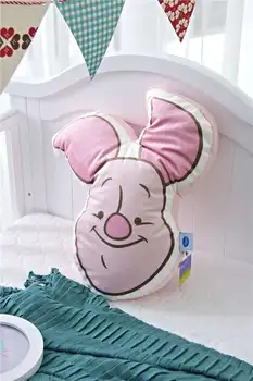 Disney Patalynės Animacinių filmų Paršelių Dekoratyvinės pagalvės Mergaičių Miegamasis Apdailos atgal pagalvėlės Vaikai Lova Dovanų 50*30 Rožinės spalvos minkštas