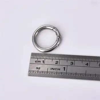 2vnt/daug 20mm Pavasario Nerūdijančio Plieno Apvalus Žiedas Openable paketų prižiūrėtojų raktinę Odos Krepšys, Diržas Dirželis Grandinė, Sagtis, 