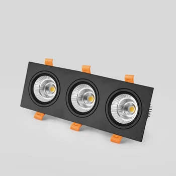 Pritemdomi Įleidžiamas LED Šviestuvai 3x7W 3x9W 3x12W COB LED Lubų Apšvietimas AC110-240V LED Lubų Šviestuvai, Patalpų Apšvietimas