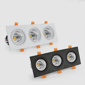 Pritemdomi Įleidžiamas LED Šviestuvai 3x7W 3x9W 3x12W COB LED Lubų Apšvietimas AC110-240V LED Lubų Šviestuvai, Patalpų Apšvietimas