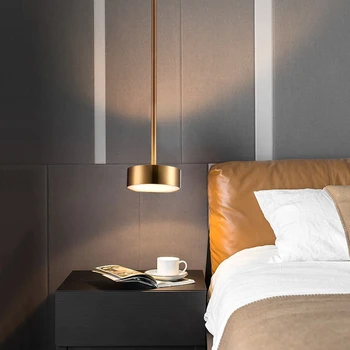 Dizaineris Šiaurės Modernios LED Sieniniai šviestuvai Naktiniai Kambarį Aukso Hanglamp Restoranas, Kambarių Namuose Dekoras Apšvietimas Šviestuvai