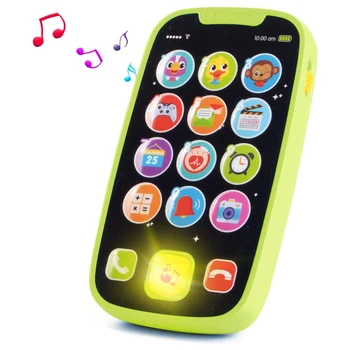 HISTOYE Švietimo žaislai Telefoną su LED Baby Kid Švietimo telefono anglų kalbos Mokymosi Mobiliojo Telefono Žaislas Chrismtas Dovanos